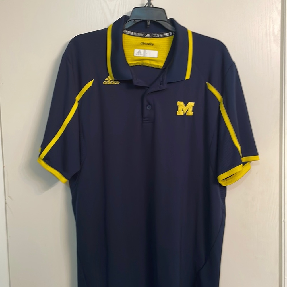 Adidas Mens Michigan wolverines polo shirt